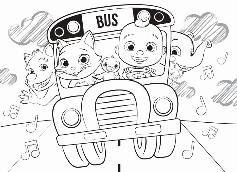 Lisciani, CoComelon, Chodźmy na spacer, dwustronne puzzle podłogowe, 2-12 elementów