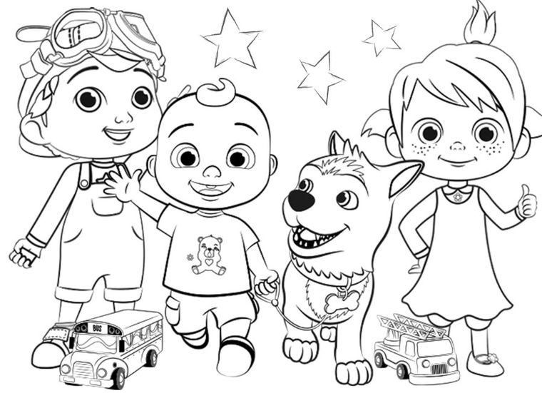 Lisciani, CoComelon, Dzielenie się jest super, dwustronne puzlle podłogowe, 35 elementów