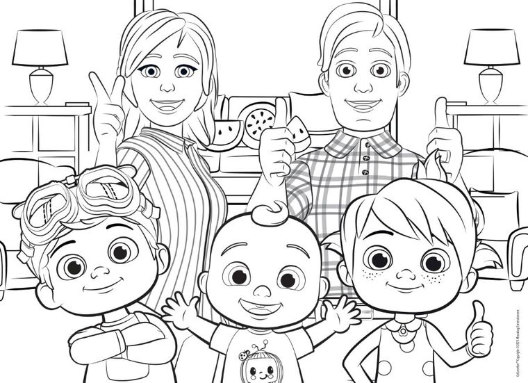 Lisciani, CoComelon, Najlepsi Przyjaciele, dwustronne puzzle podłogowe, 35 elementów