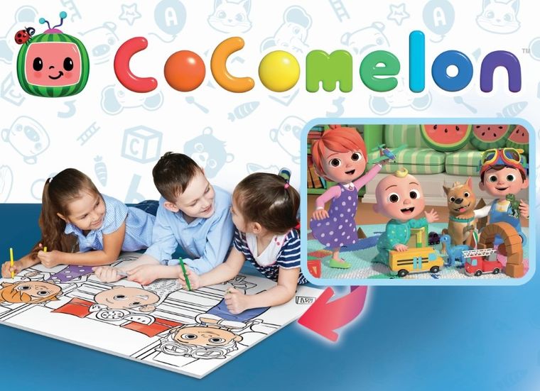 Lisciani, CoComelon, Słoneczny dzień na zabawę, dwustronne puzzle podłogowe, 24 elementy