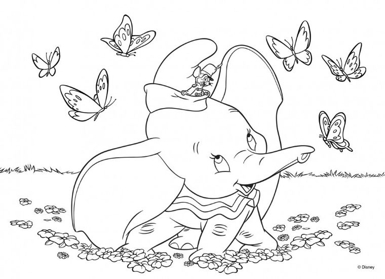 Lisciani, Dumbo, puzzle maxi, dwustronne, 35 elementów