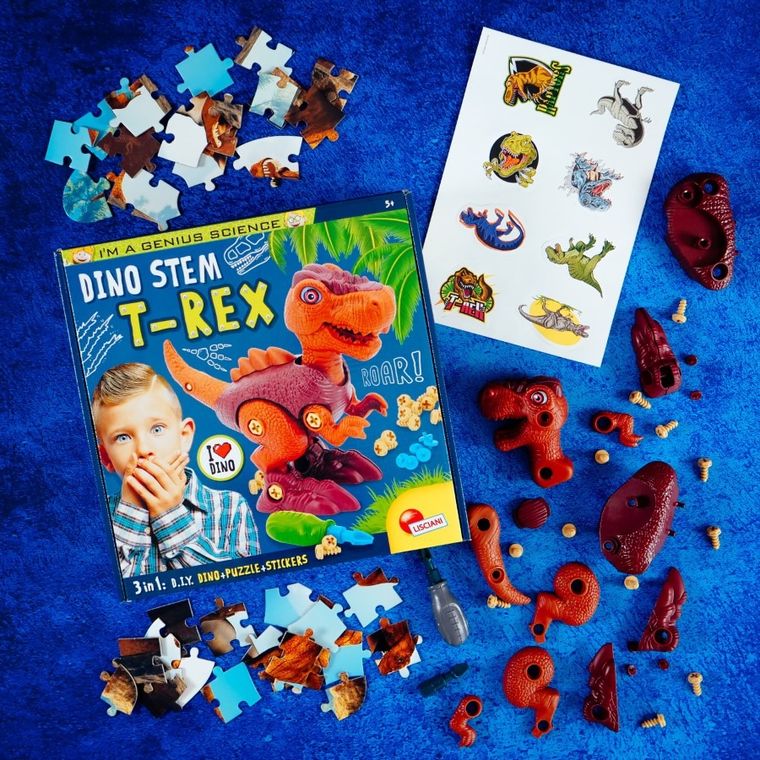 Lisciani, I'm a Genius, Dino Stem, T-Rex, zestaw edukacyjny