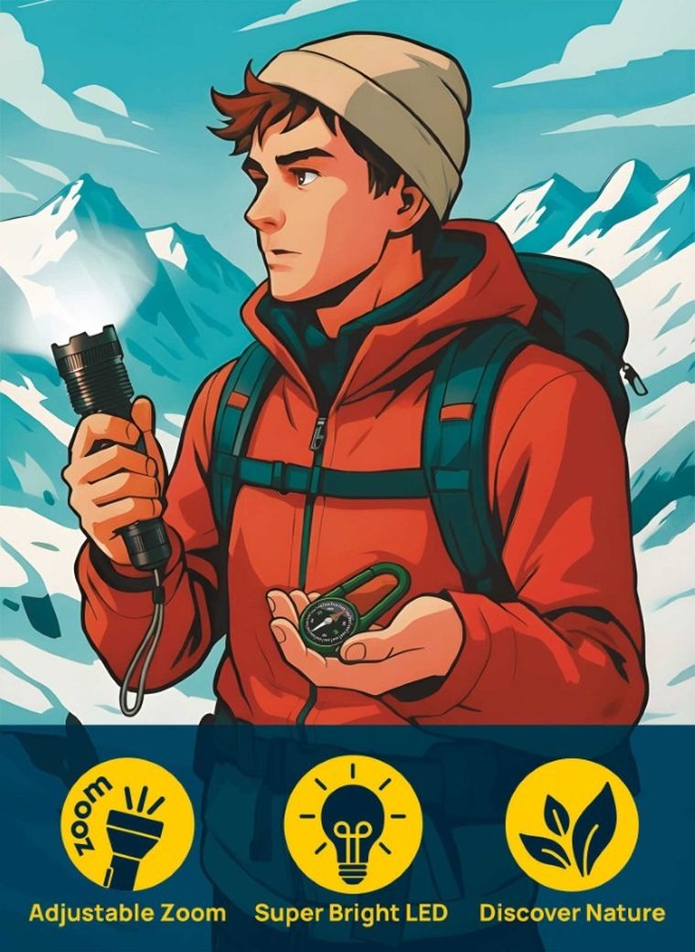 Lisciani, I'm a Genius, Explorer, Adventure Kit, latarka z kompasem
