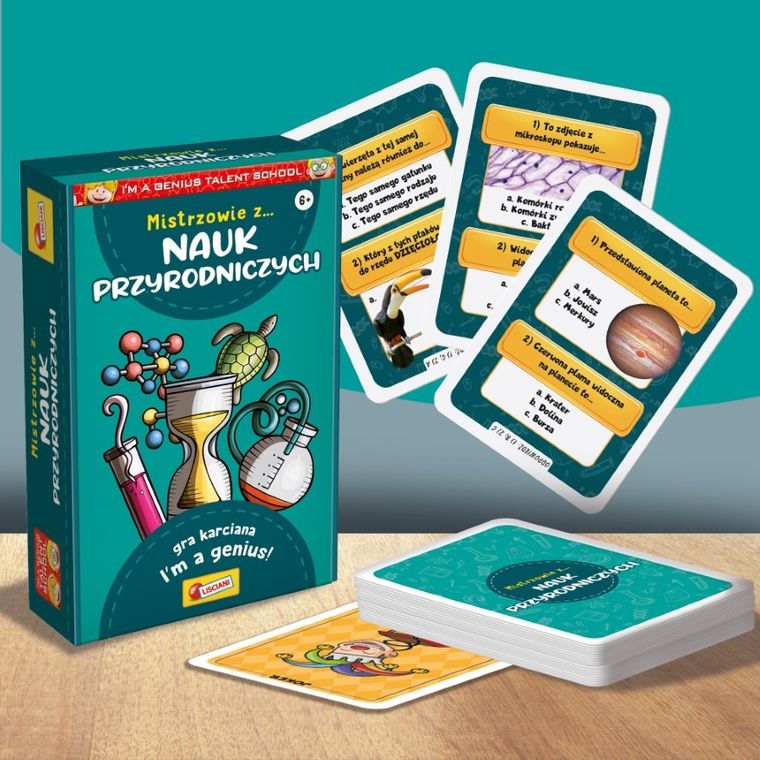 Lisciani, I'm a Genius, Talent School, Mistrzowie z nauk przyrodniczych, gra edukacyjna