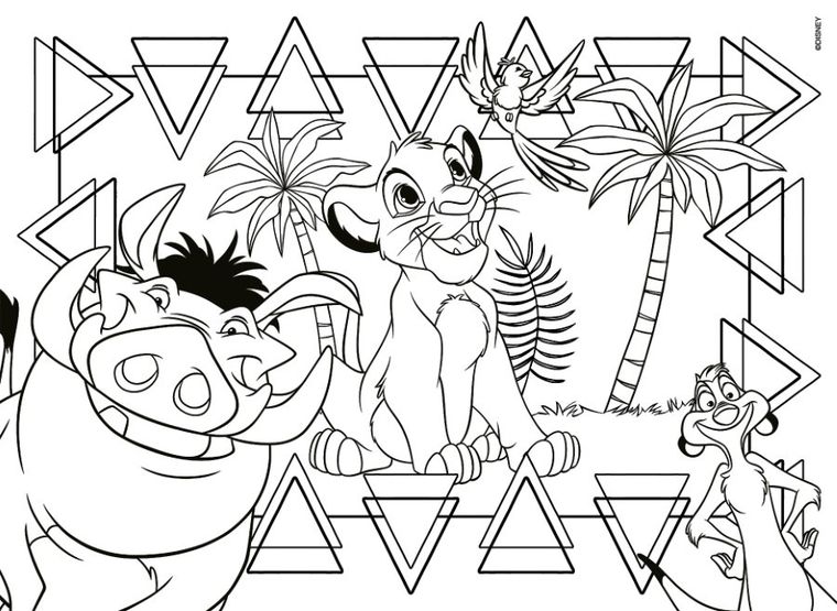 Lisciani, Król Lew, puzzle dwustronne maxi, podłogowe, 60 elementów