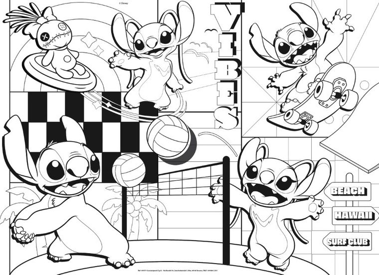 Lisciani, Lilo i Stitch, Maxifloor, puzzle, 108 elementów