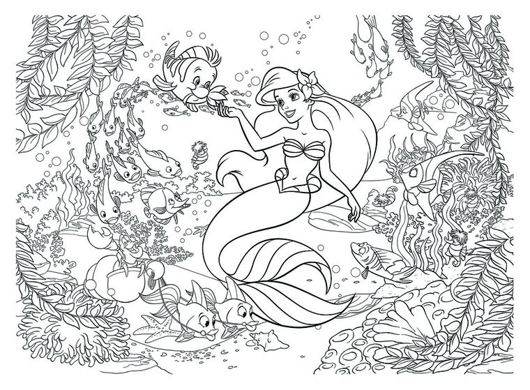 Lisciani, Mała Syrenka, puzzle dwustronne, 108 elementów