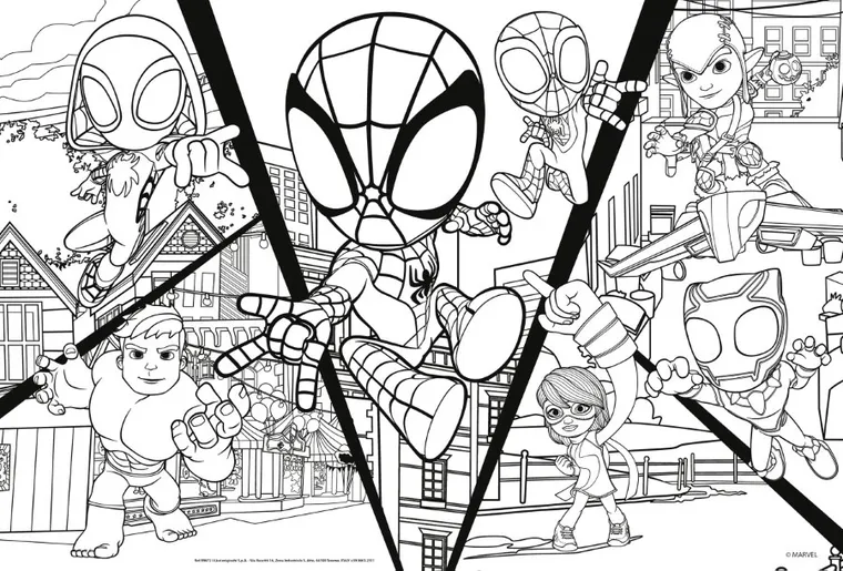 Lisciani, Marvel, Spider-Man, Spidey, puzzle dwustronne, 24 elementy