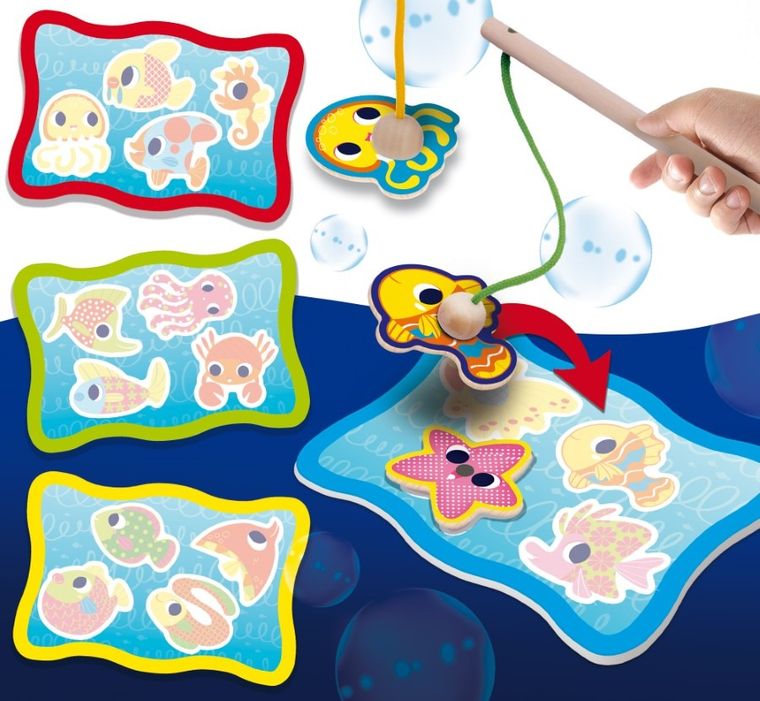 Lisciani, Montessori, Łowienie rybek, gra edukacyjna