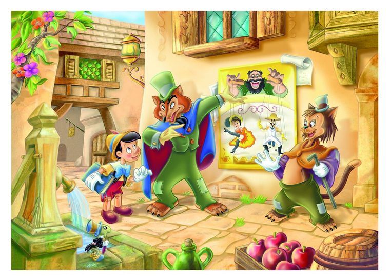 Lisciani, Pinokio, puzzle dwustronne maxi, 35 elementów