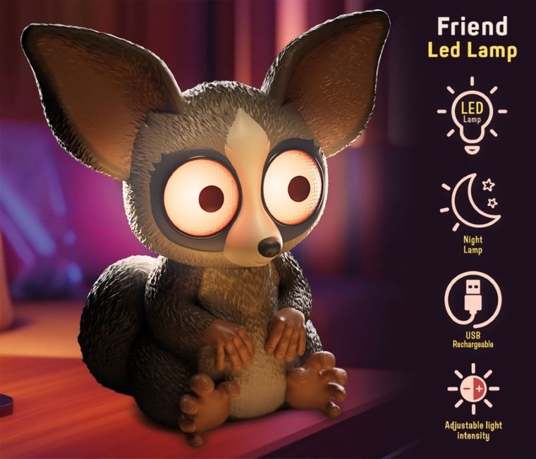 Lisciani, Rainy Days, Galago-Bush Baby, lampka LED