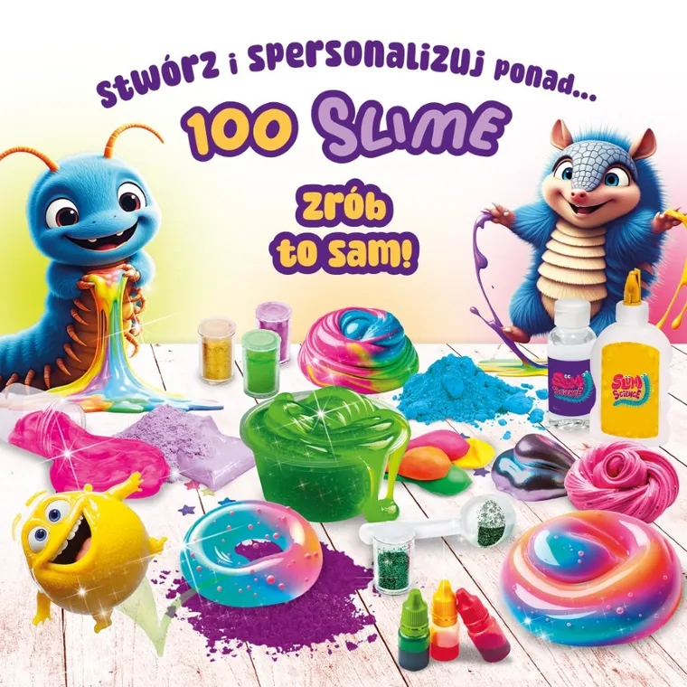 Lisciani, Slumi, Stwórz 100 slimów, zestaw kreatywny