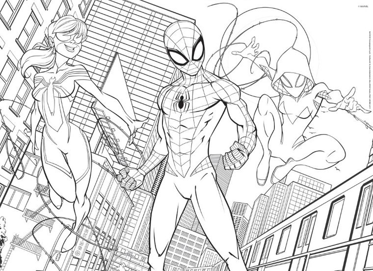 Lisciani, Spiderman, puzzle dwustronne, 60 elementów