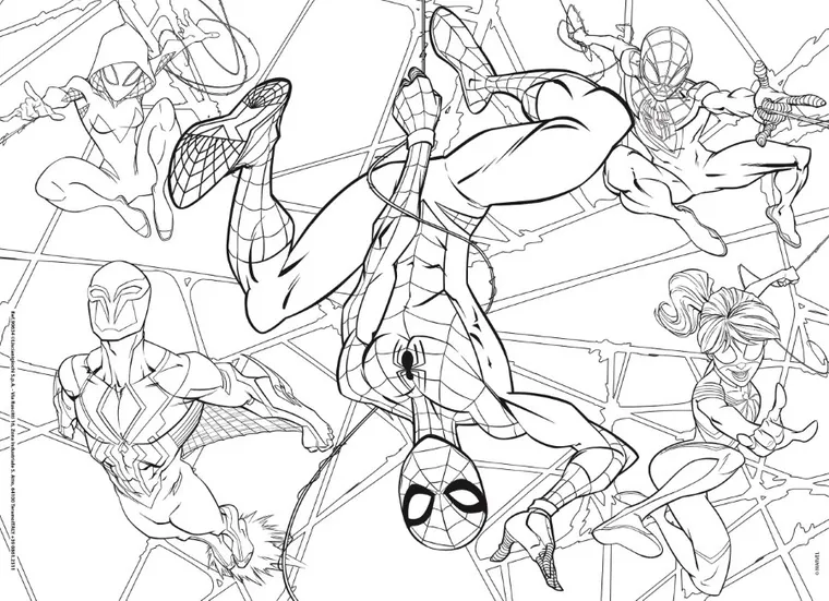 Lisciani, Spiderman, puzzle dwustronne, 60 elementów