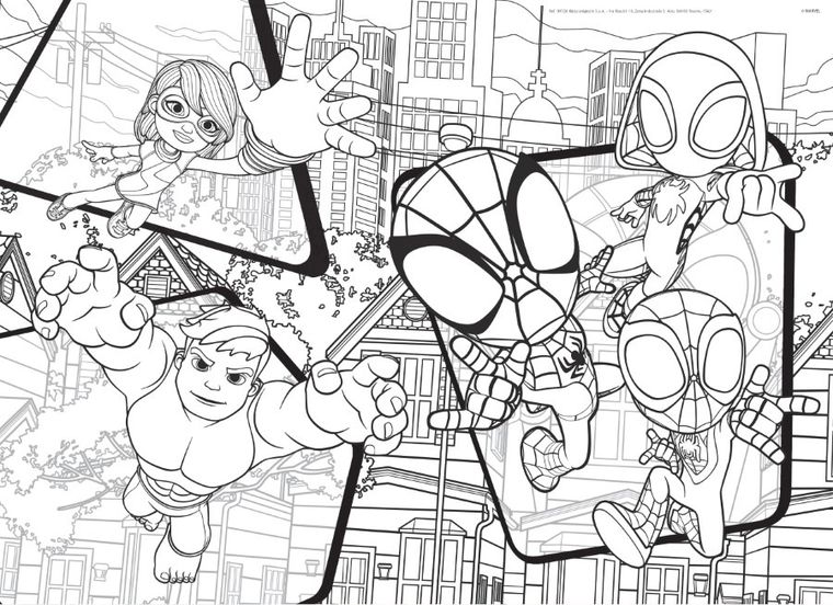 Lisciani, Spidey i super-kumple, puzzle dwustronne, 24 elementy