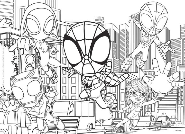 Lisciani, Spidey i super-kumple, puzzle dwustronne, 24 elementy