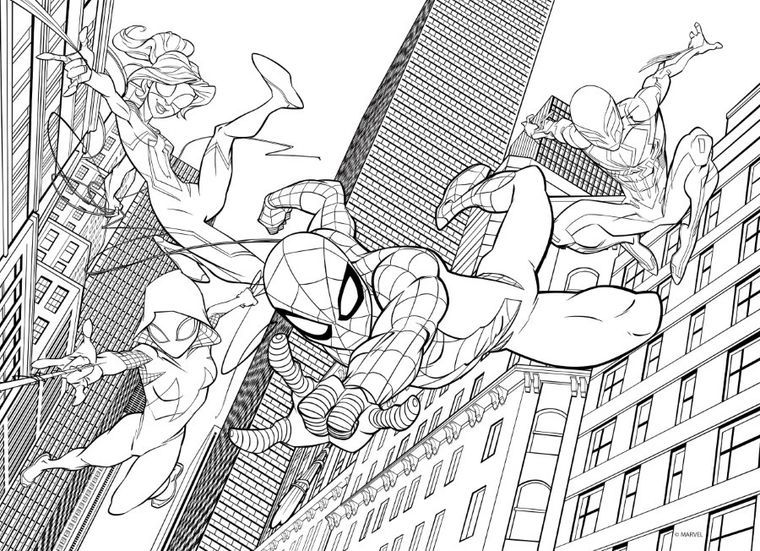 Lisciani, Spidey i super-kumple, puzzle dwustronne, 48 elementów