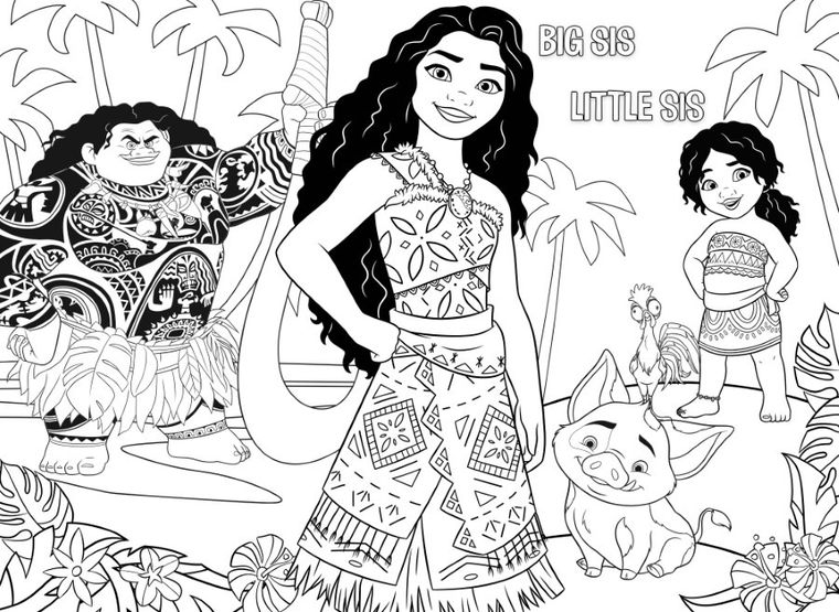 Lisciani, Vaiana 2, Maxifloor, puzzle dwustronne, 108 elementów