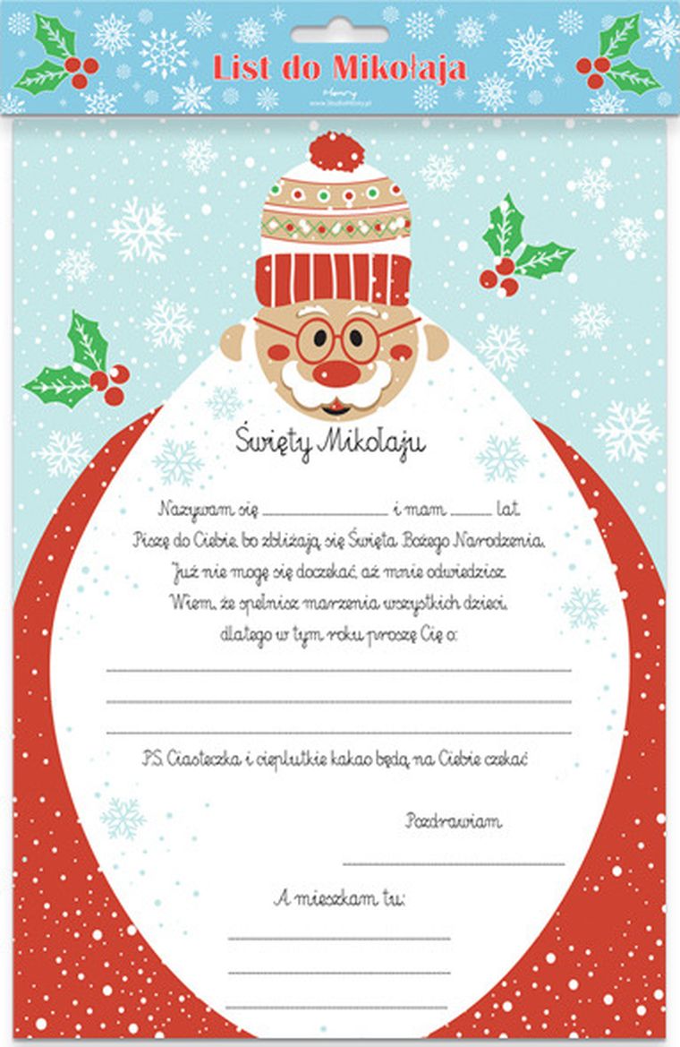 List do Mikołaja. Mikołaj z brodą