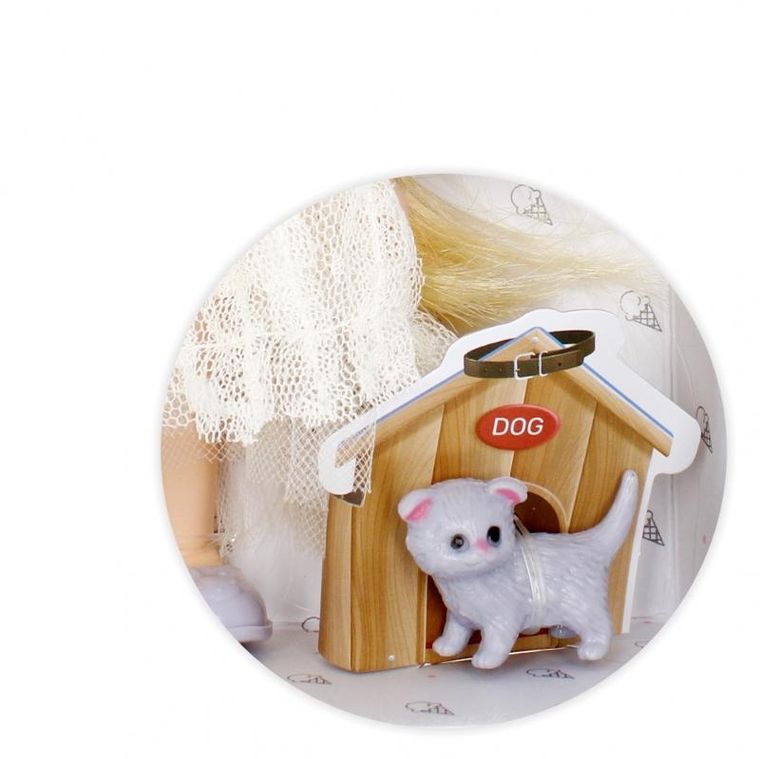 Little Milly, lalka z akcesoriami i kotkiem, 15 cm