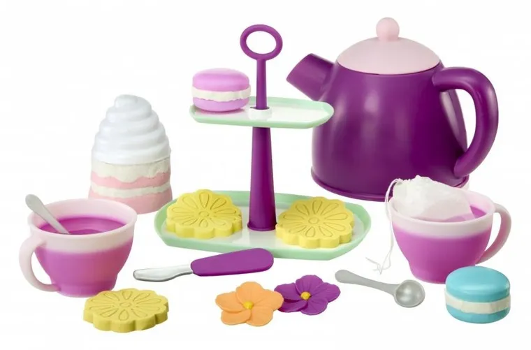 Little Tikes, Creative Chefs, Tea Party Kit, zestaw naczyń do herbaty z piaskiem kinetycznym
