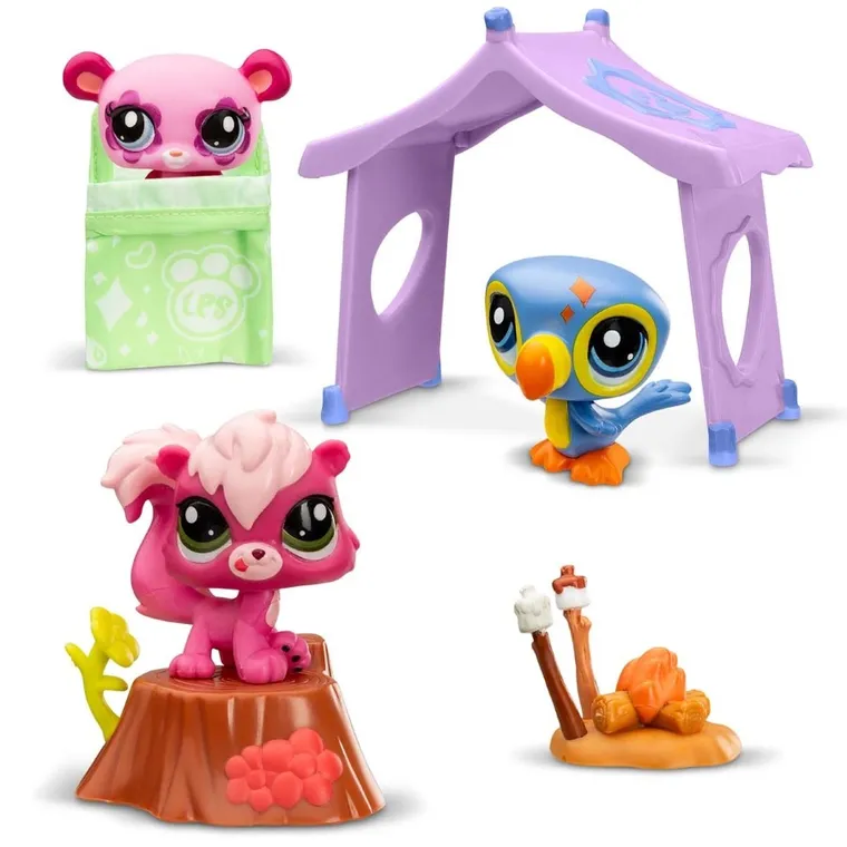 Littlest Pet Shop, Camping, zestaw 3 figurek