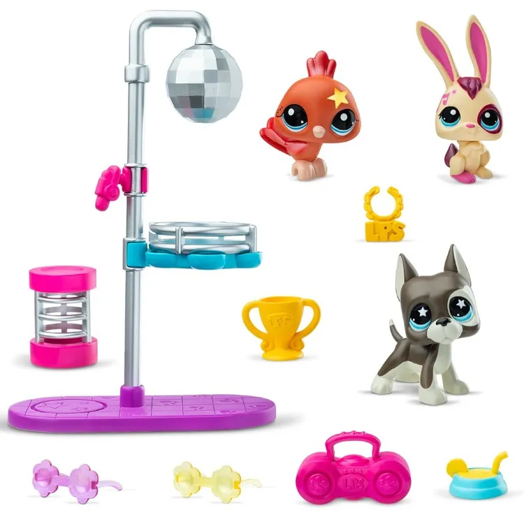 Littlest Pet Shop, Disco, zestaw 3 figurek
