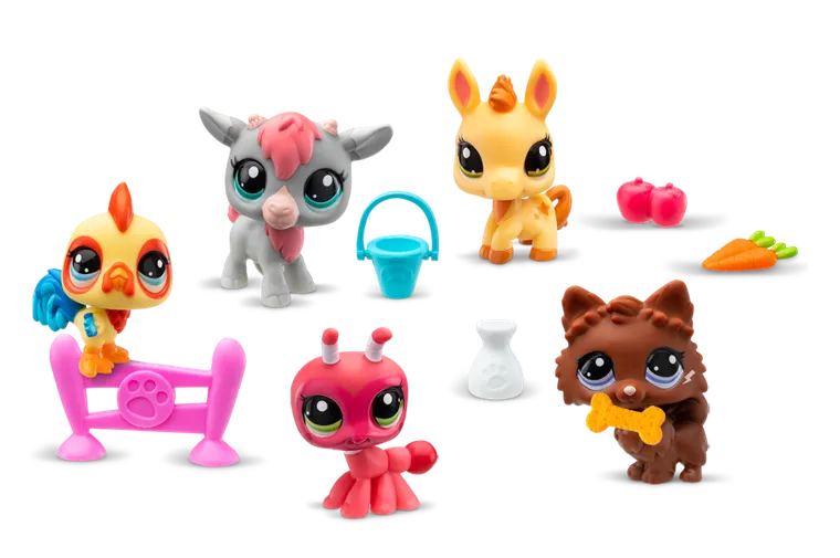 Littlest Pet Shop, farma, zestaw 5 figurek
