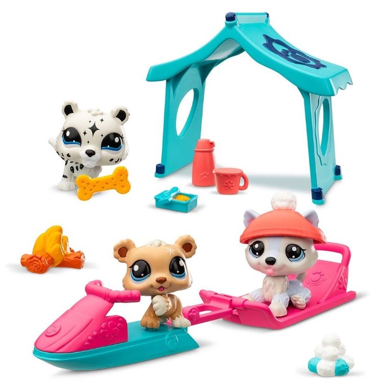 Littlest Pet Shop, Śnieżny Dzień, zestaw 3 figurek