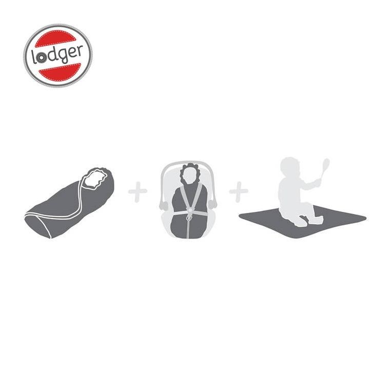 Lodger, Folklore Taslon Drizzle, wielofunkcyjny otulacz z polarem, wodoodporny, szary