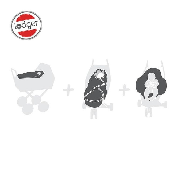 Lodger, Taslon, Pigeon, zimowy śpiworek do wózka, wodoodporny, grafitowy