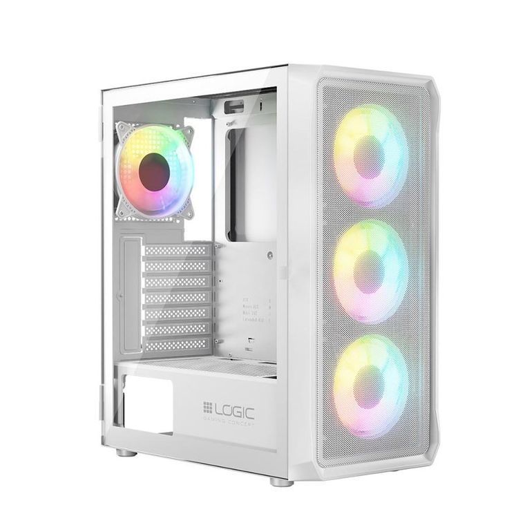 Logic Concept, obudowa komputerowa, Portos ARGB Midi USB 3.0, biała