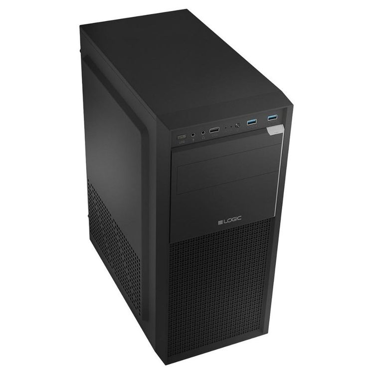 Logic, obudowa komputerowa, J23 PRO USB-C, czarna