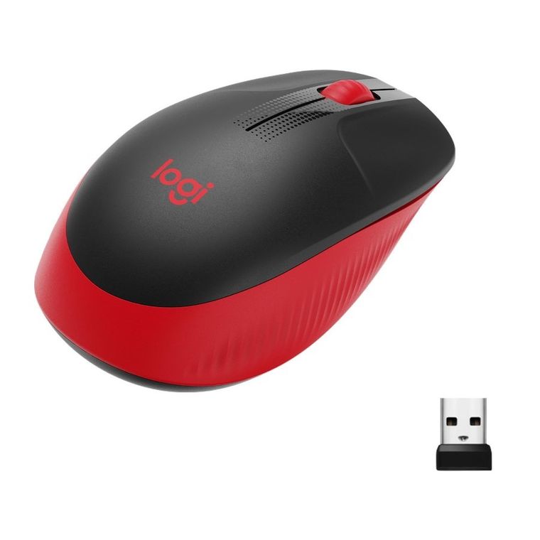 Logitech, mysz bezprzewodowa, M190, red