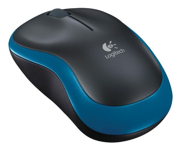 Logitech, mysz bezprzewodowa, optyczna, M185 910-002236, 1000 DPI, niebieska