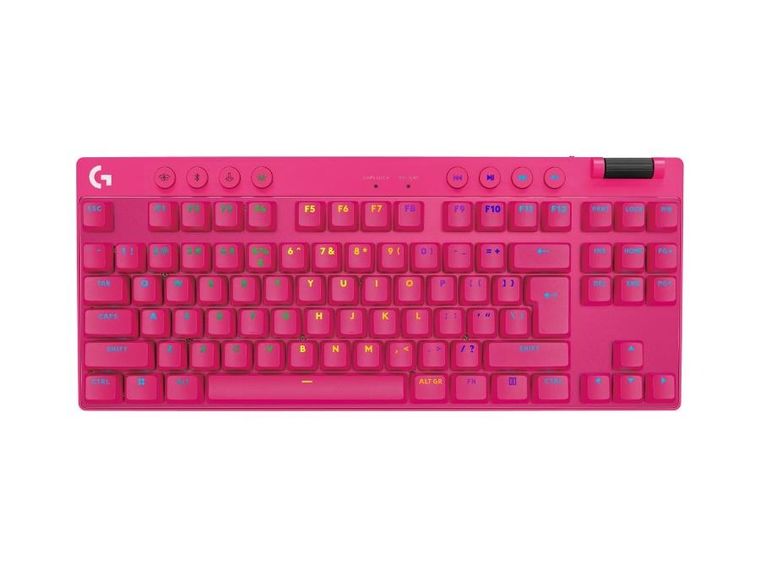 Logitech, PRO X TKL, klawiatura, różowa