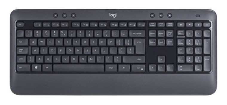 Logitech, zestaw, klawiatura, mysz, membranowa, MK540 920-008685, USB, NL, czarny, optyczna, 1000 DPI