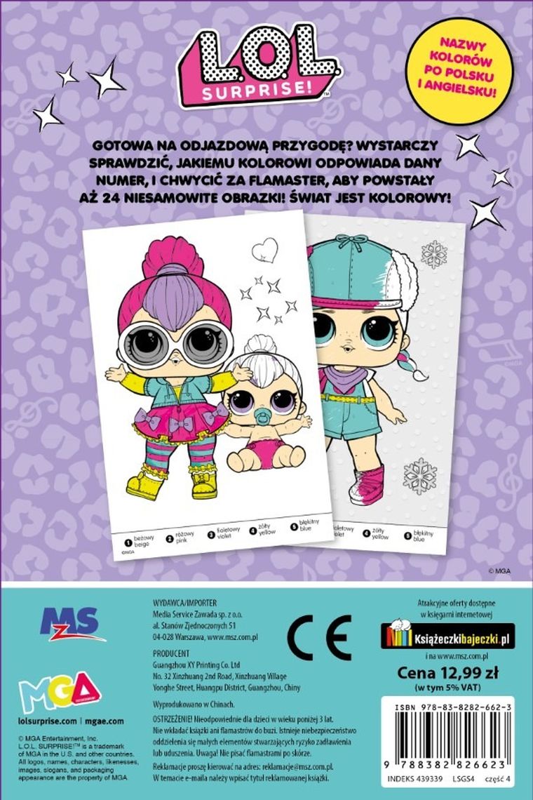 L.O.L. Surprise! O.M.G. Numerkowe kolorowanki cz. 4 Kolory rządzą!