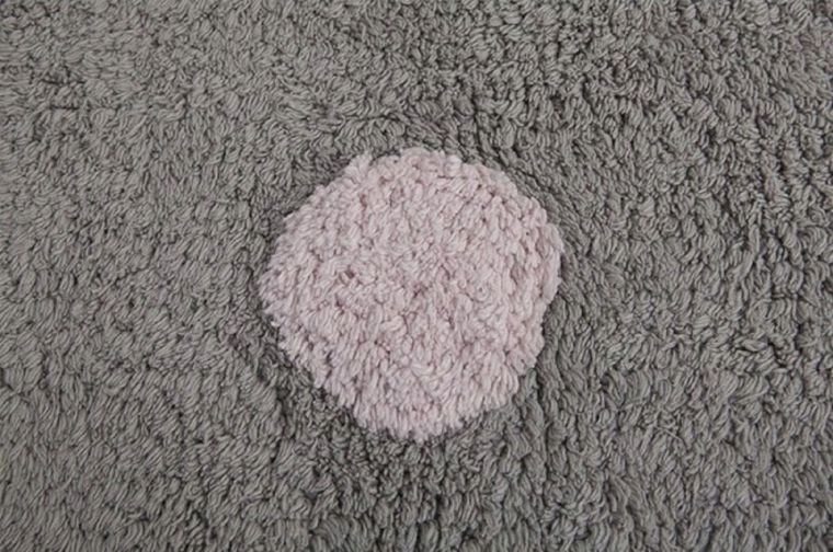 Lorena Canals, Topos Tricolor, dywan bawełniany, grey pink, 120-160 cm