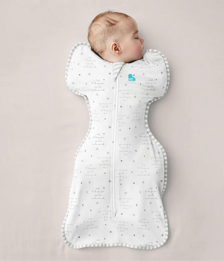 Love to Dream, Swaddle Up, otulacz, śpiworek, etap 1, kosmos i napisy, TOG 0.2, rozmiar XS