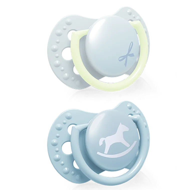 Lovi, Baby Shower Boy, smoczek silikonowy, dynamiczny, 0-2m, 2 szt.