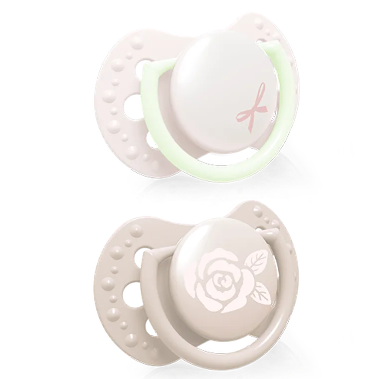 Lovi, Baby Shower Girl, smoczek silikonowy, dynamiczny, 0-2m, 2 szt.
