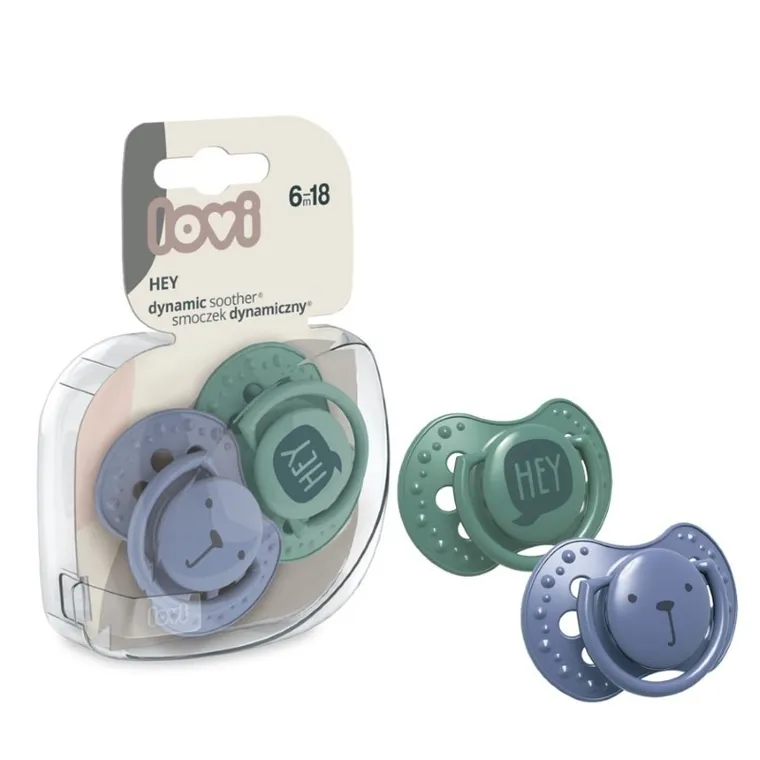 Lovi, Hey Boy, smoczek dynamiczny, silikonowy, 6-18m, 2 szt.