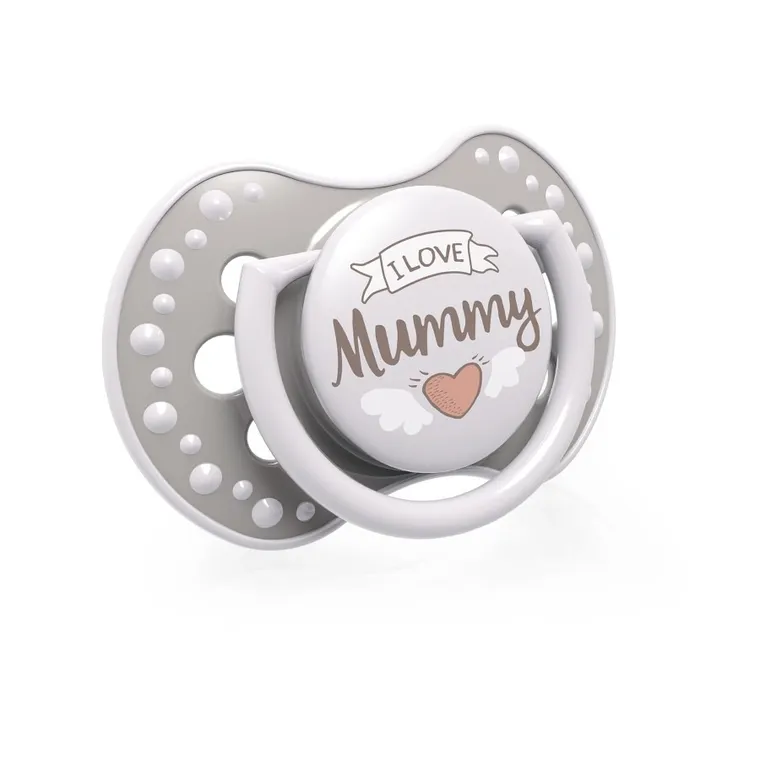 Lovi, I Love, smoczek silikonowy, dynamiczny, 0-6 m, 2 szt.