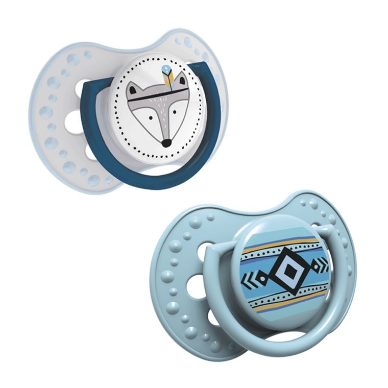 Lovi, Indian Summer Boy, silikonowy smoczek uspokajający, dynamiczny, 18m+, 2 szt.