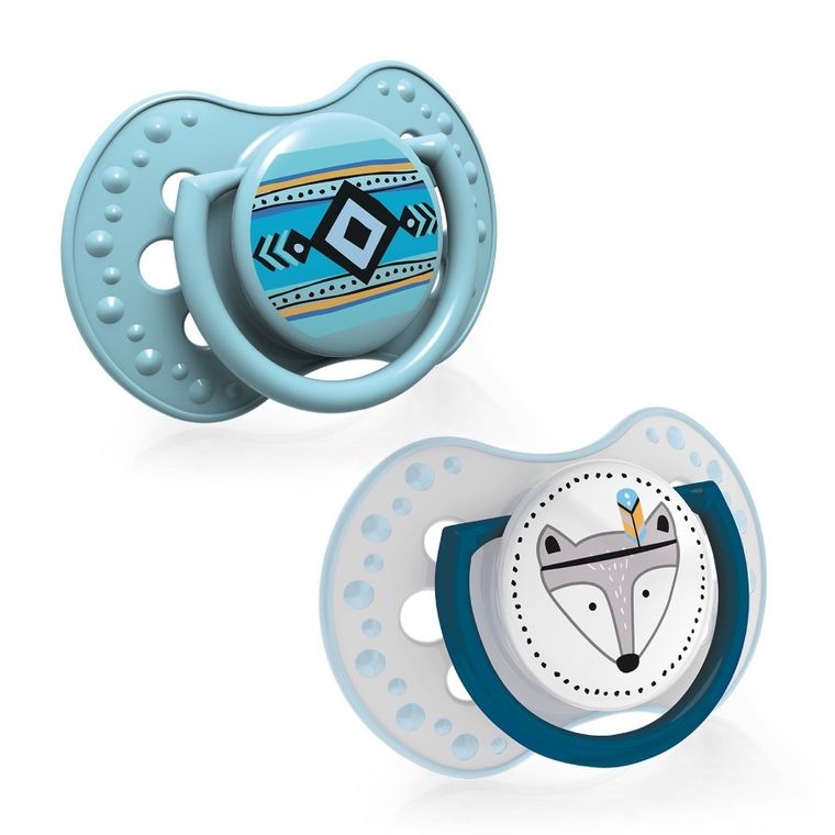 Lovi, Indian Summer Boy, silikonowy smoczek uspokajający, dynamiczny, 6-18m, 2 szt.