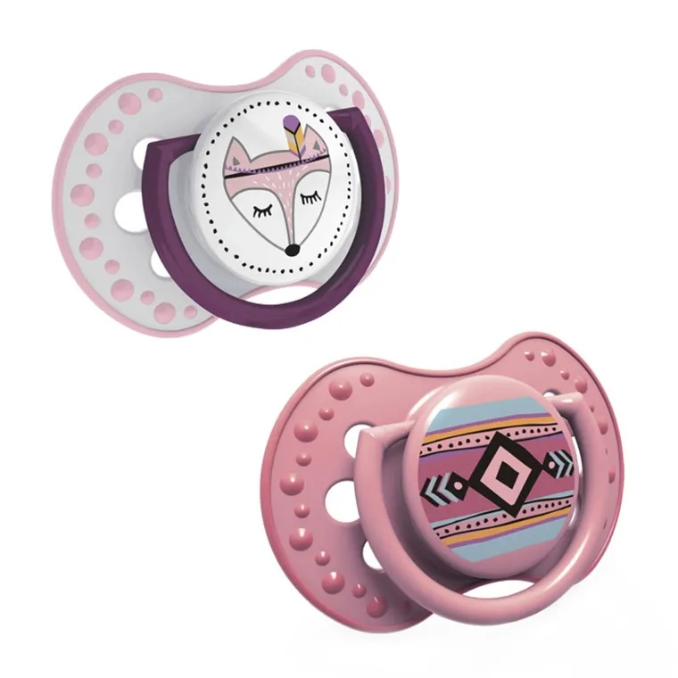 Lovi, Indian Summer Girl, silikonowy smoczek uspokajający, dynamiczny, 18m+, 2 szt.