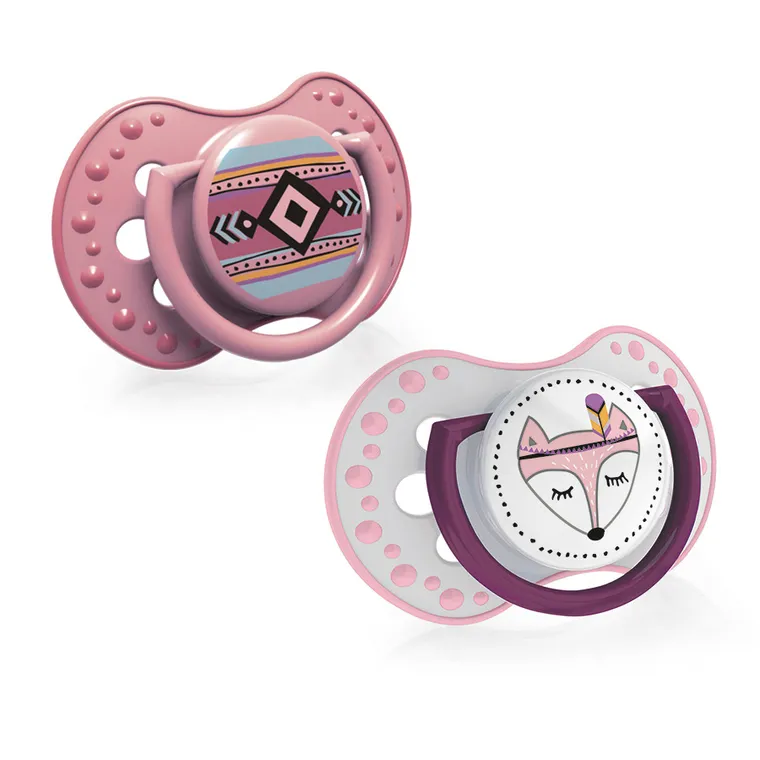Lovi, Indian Summer Girl, silikonowy smoczek uspokajający, dynamiczny, 6-18m, 2 szt.