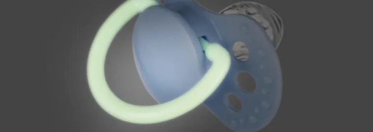 Lovi, Night&Day, smoczek silikonowy, dynamiczny, 18m+, różowy, 2 szt.