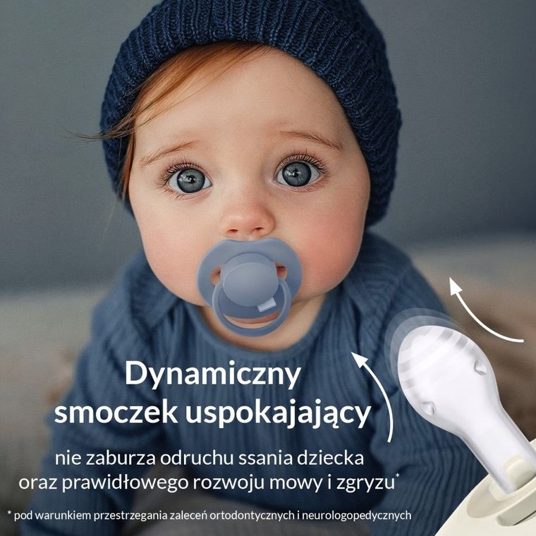Lovi, Prime, smoczek silikonowy, dynamiczny, 18m+, Coconut/Ivory, 2 szt.